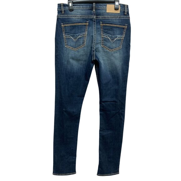 BKE Women’s 28X34 LONG Mid-Rise Dark Wash Clean Skinny Jeans Buckle NO SIZE TAG - Picture 3 of 14